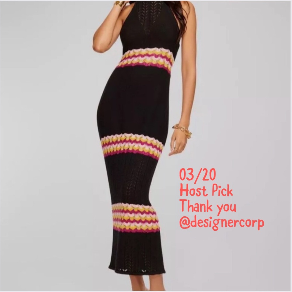 Ramy Brook Crochet Haidyn Halter dress size XXL